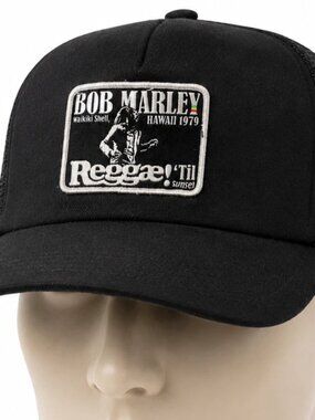Billabong Bob Marley Reggae Waikiki Shell Hawaii 1979 RARE snapback meshback EUC